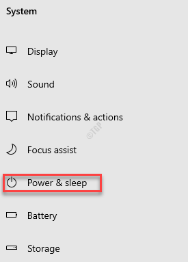 Settings System Power & Sleep