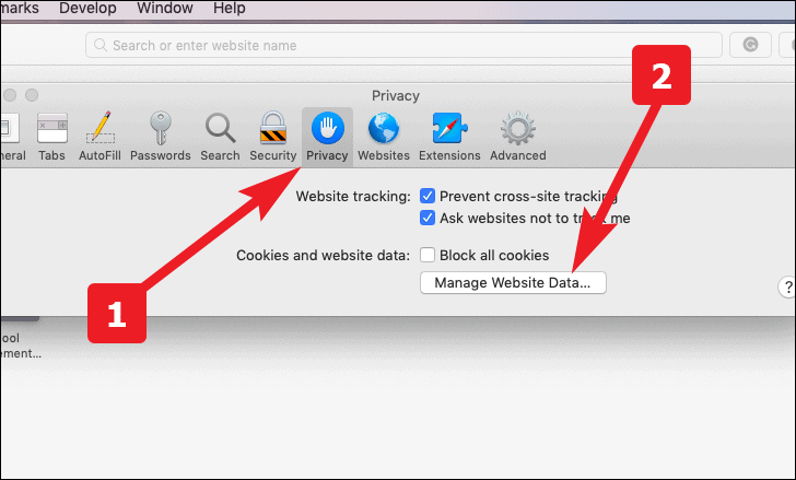 cancella i dati del sito web per ripristinare le impostazioni predefinite di Safari