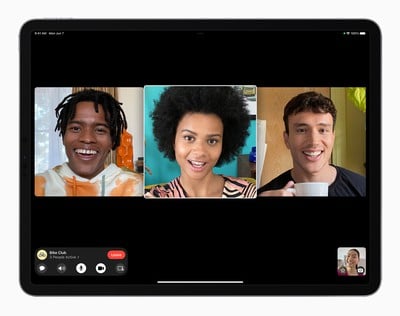 Apple iPadPro iPadOS15 FaceTime groupfacetime 4person 060721 big carosuel