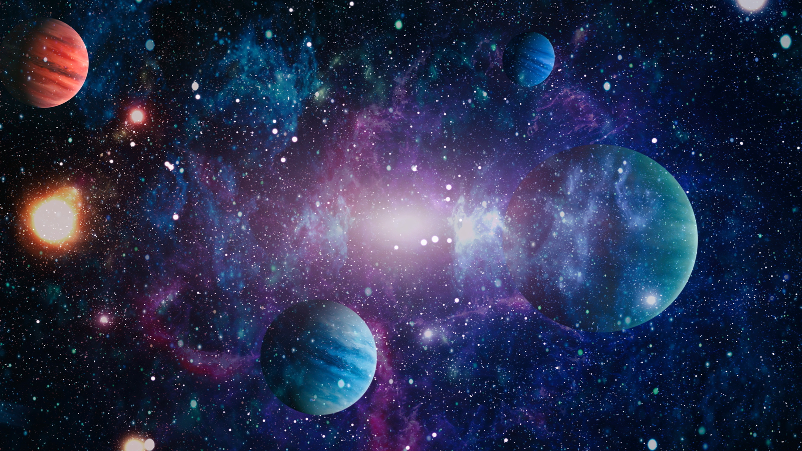 Pianeti, stelle e galassie nello spazio che mostrano la bellezza dell'esplorazione spaziale