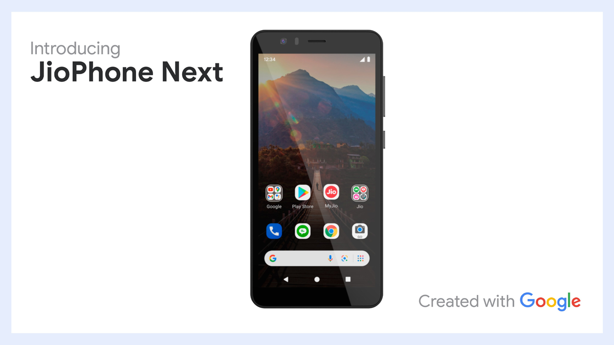 Una foto del JioPhone Next