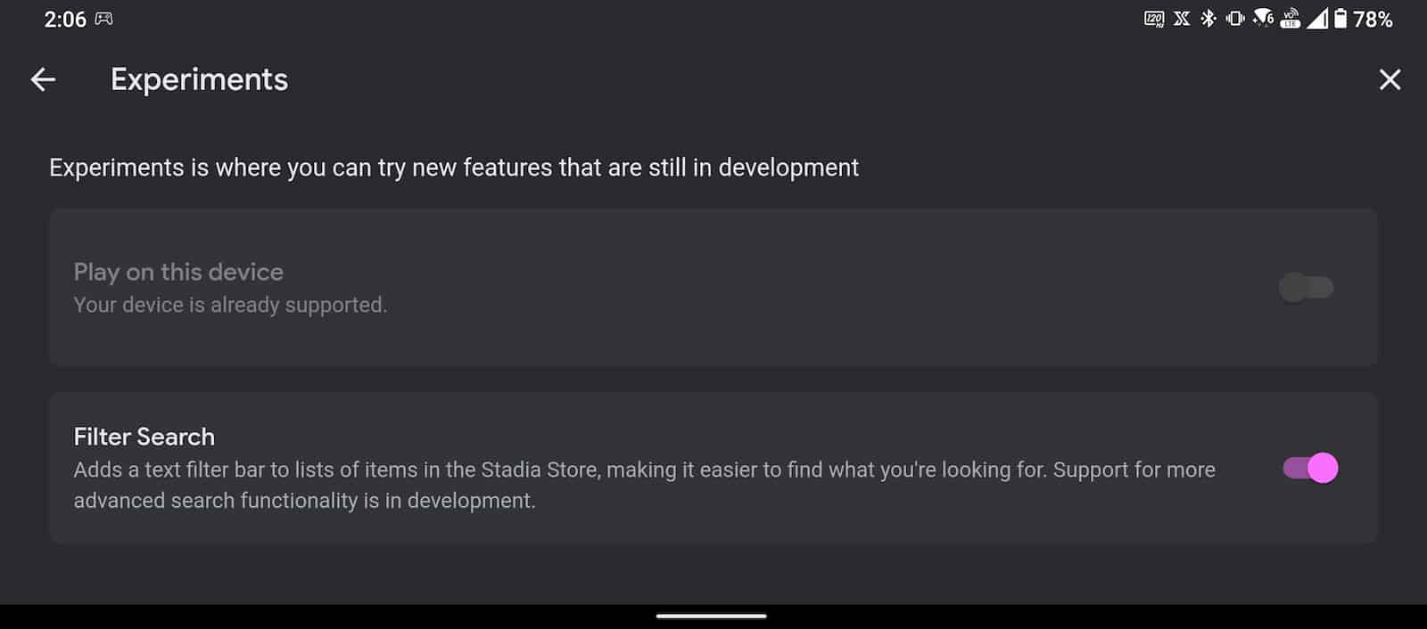 Stadia Search Bar Android 1