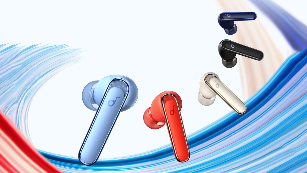 Una foto degli auricolari Soundcore Life P3 in molti colori.