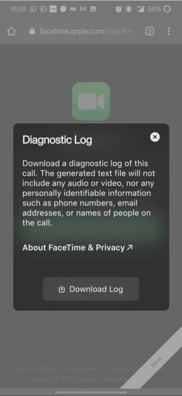 Download registro diagnostico della chiamata su dispositivo Android