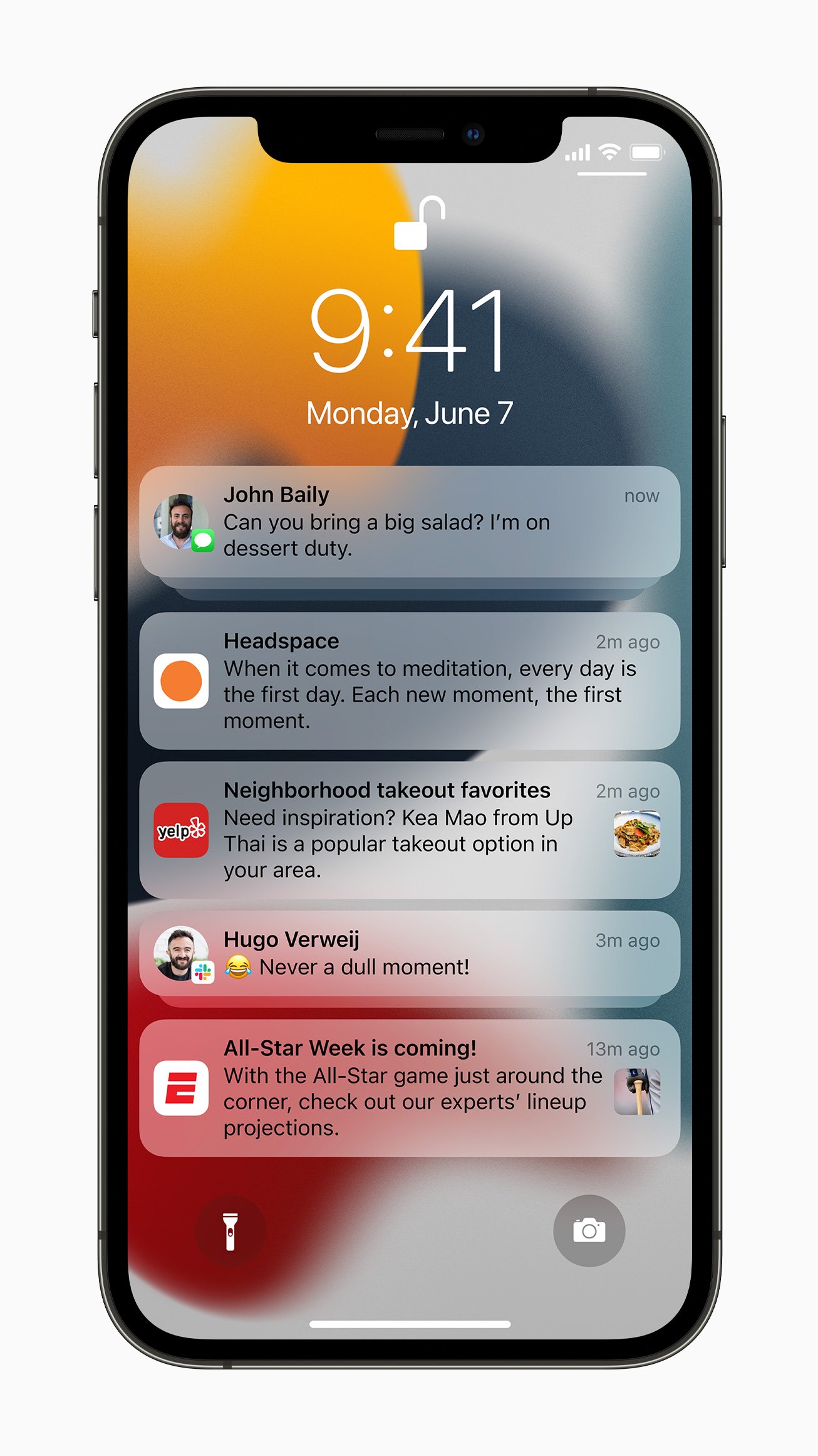 Notifiche riprogettate su iOS 15