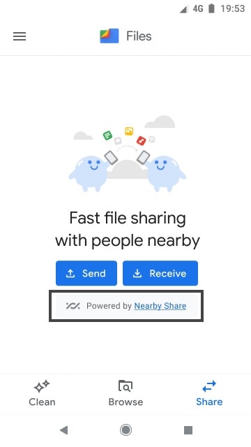 File di Google Condivisione nelle vicinanze