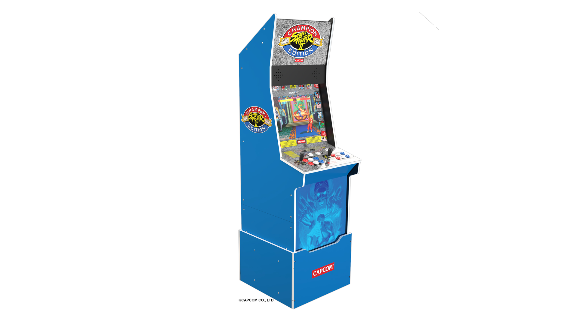 Una macchina blu'Street Fighter II'