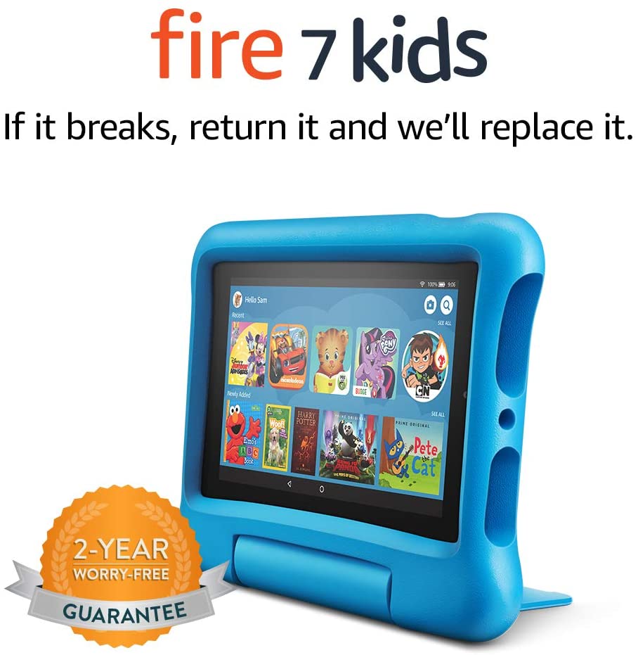 Tablet Fire 7 Kids, display 7
