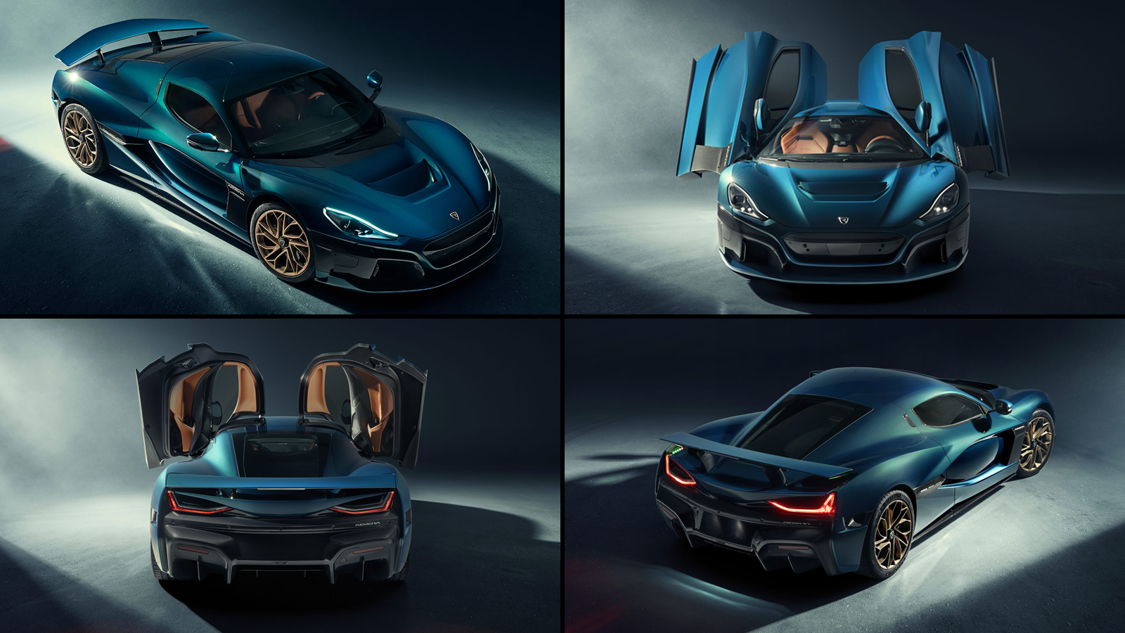 Quattro vedute della Rimac Nevera