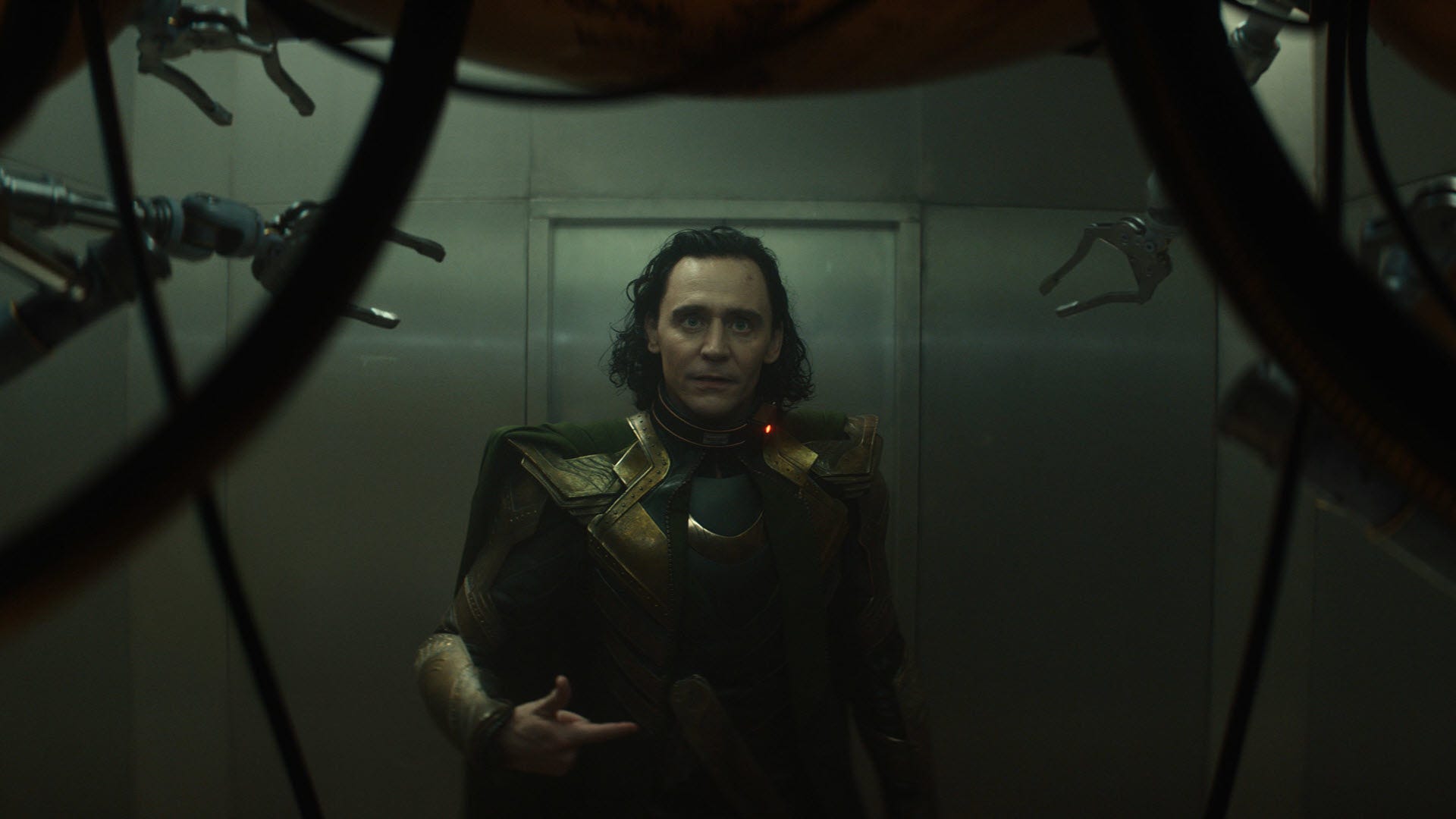 Loki sembra confuso dai macchinari.