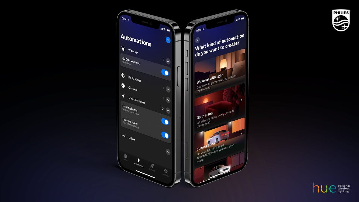 Un'app Philips hue aggiornata su un iPhone