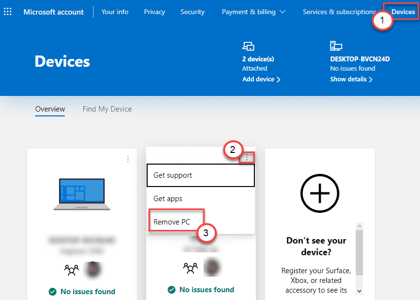 Rimuovi dispositivo min