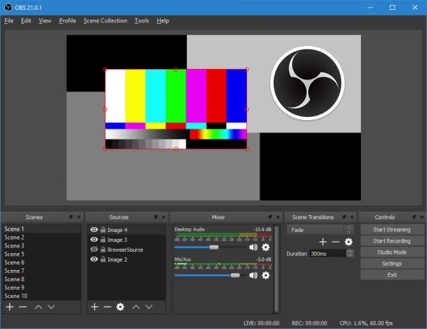software di registrazione scree download gratuito per Windows – obs studio