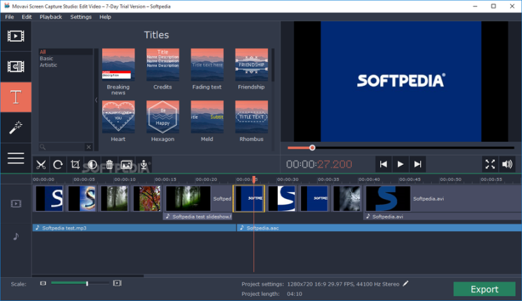 miglior software gratuito per la registrazione dello schermo per Windows 10 – movavi screen recorder