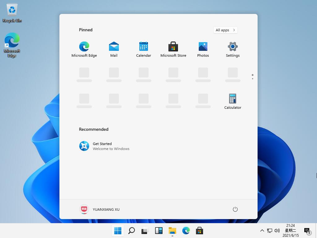 Menu Start di Windows 11