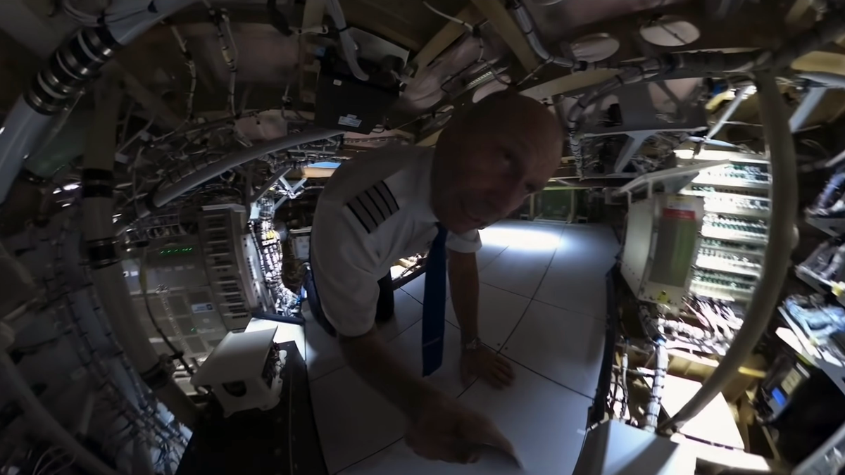 Vista della sala server dell'Airbus 350