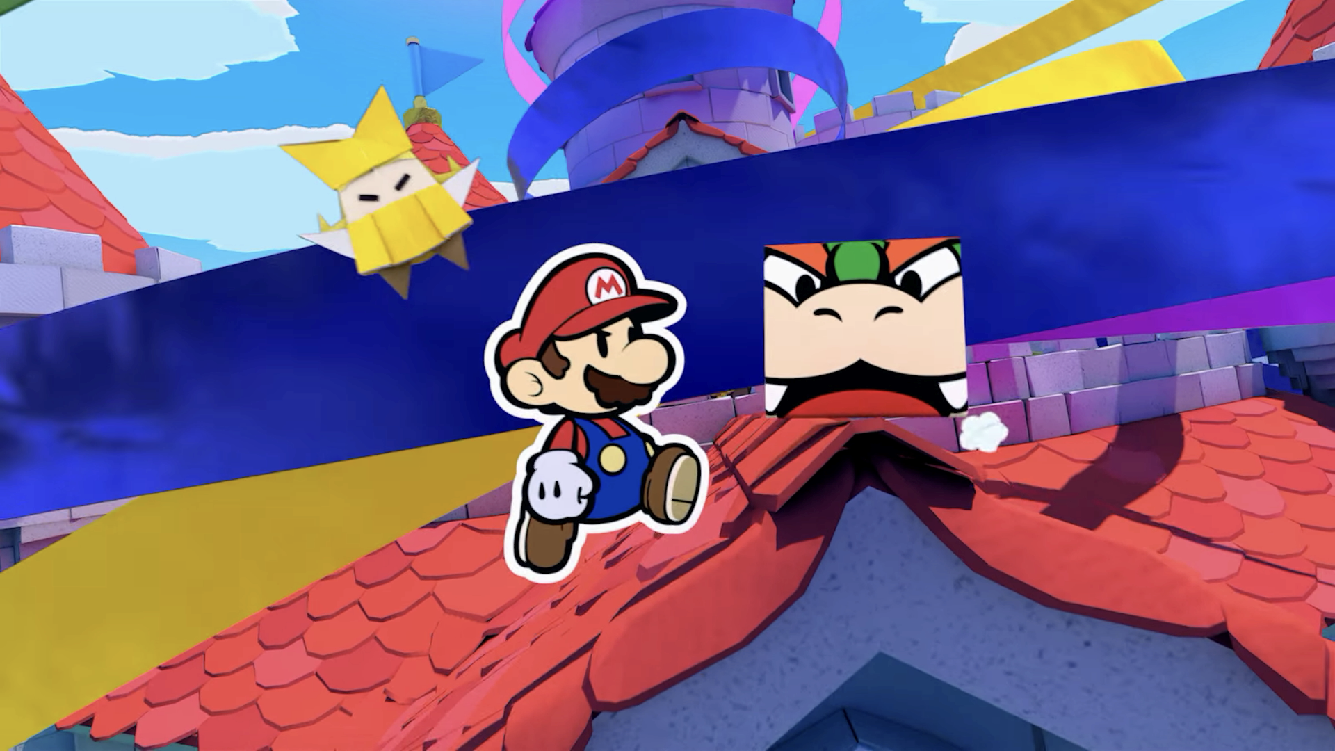 Una schermata di Paper Mario sullo Switch.