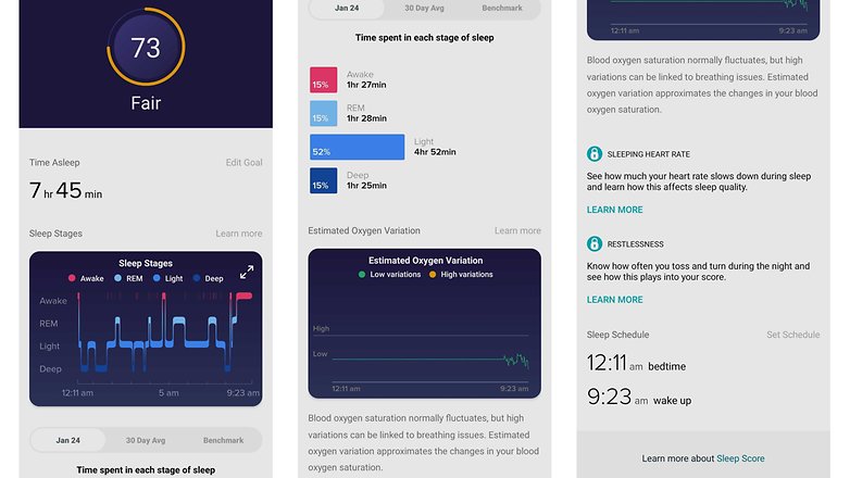 Schermata di sospensione NextPit fitbit sense