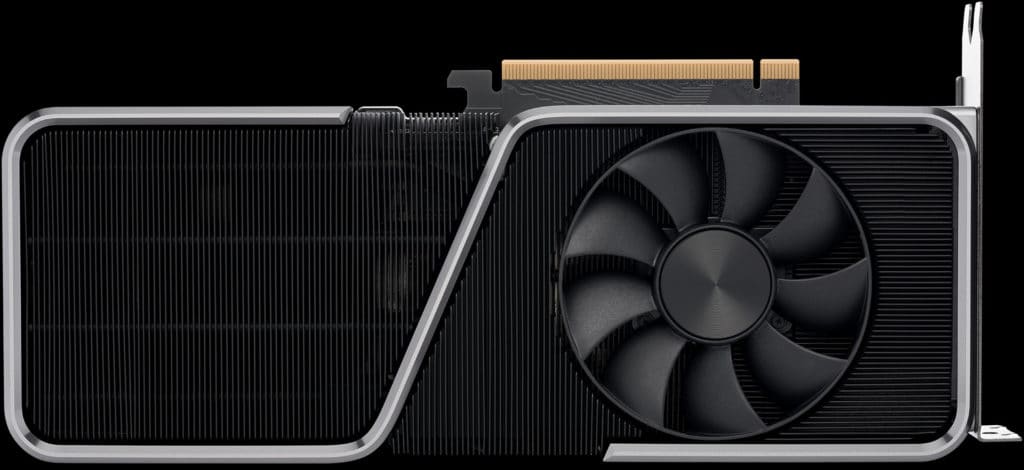 Lato anteriore della scheda video NVIDIA GeForce RTX 3070 Ti Founders Edition