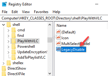 Playwithvlc Rinomina nuovo valore stringa Legacydisable