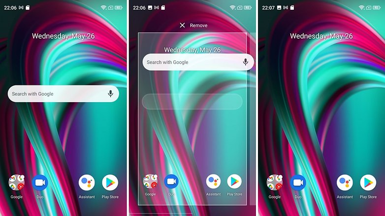 GoogleウィジェットストックAndroidを削除