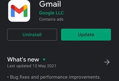 update-gmail-app-android