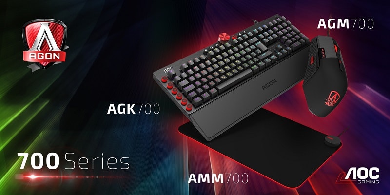 AOCが新しいキーボード、マウス、マウスパッドを公開