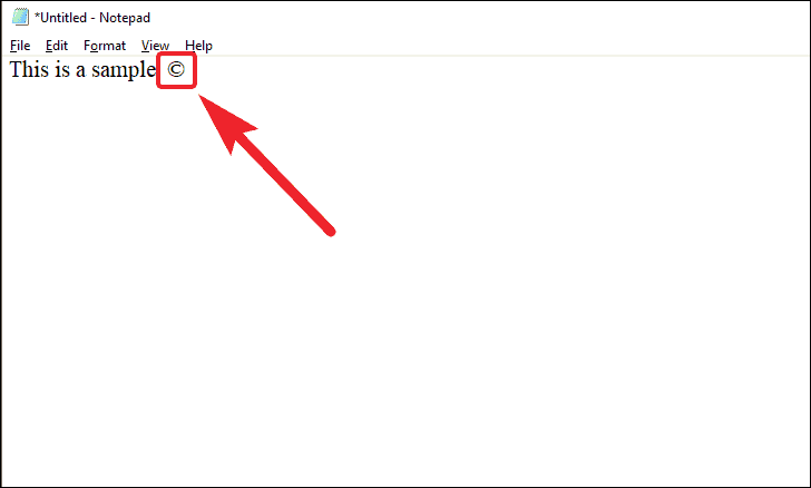 WindowsのAltコードを使用して著作権記号を入力する