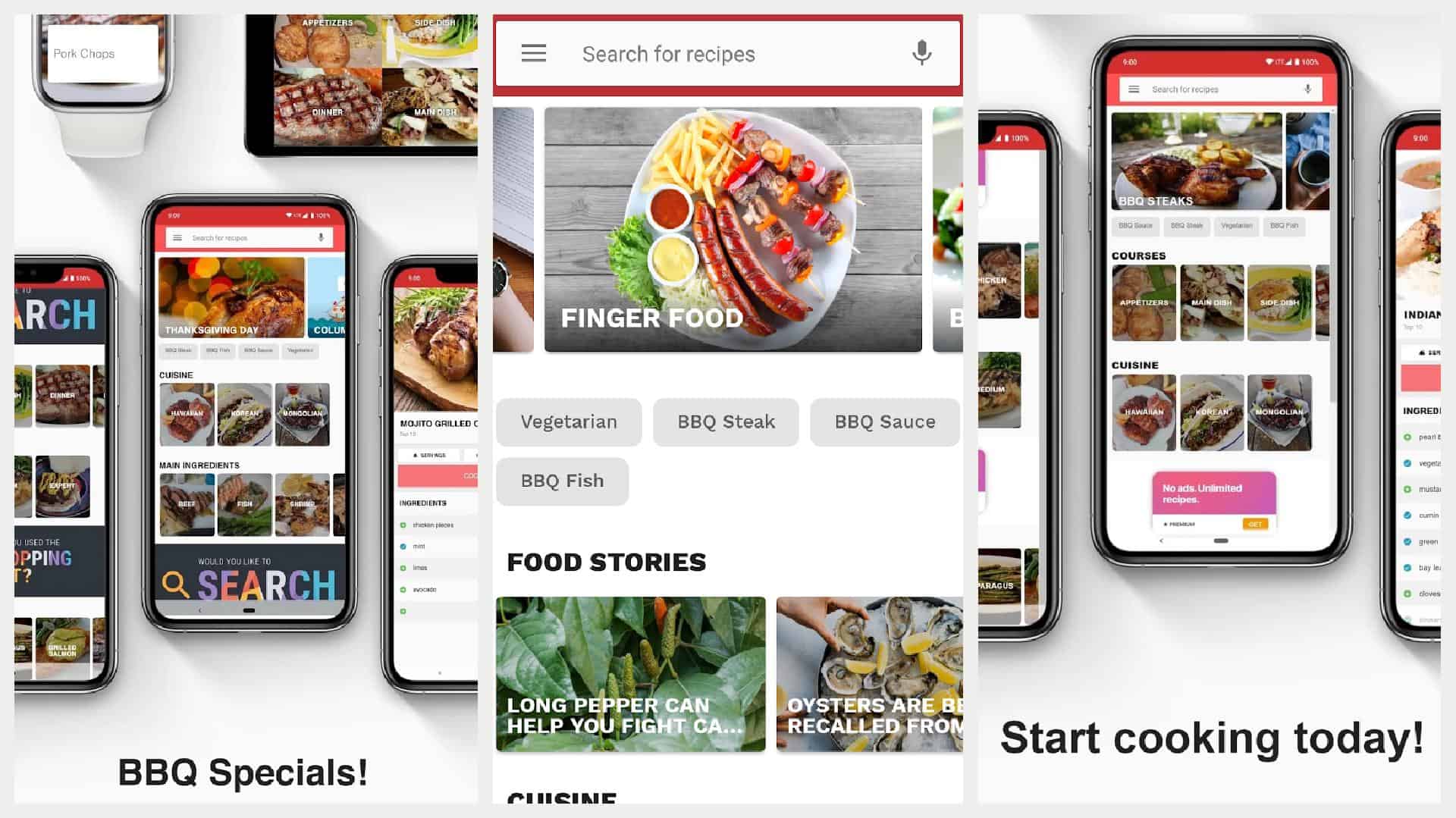 Barbecue Recipes app grid 1