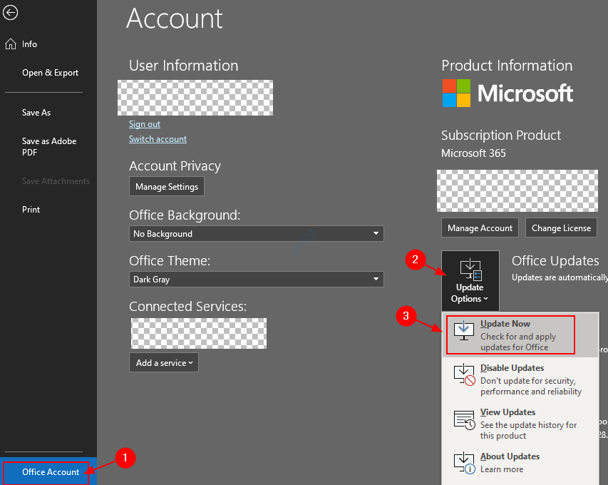 Update Office Min 1 Min