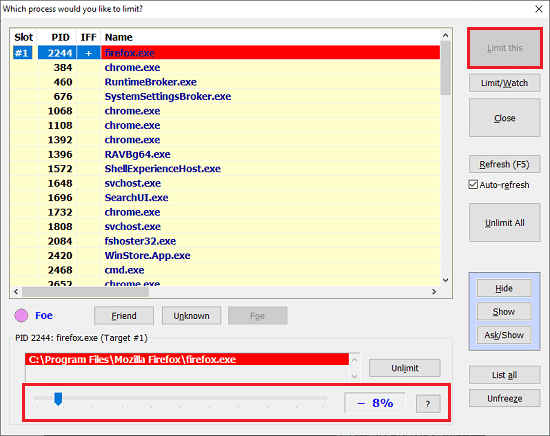 プロセスのcpu使用率を制限する無料のcpuスロットリングツール Bes Ja Atsit