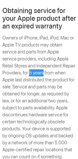 Apple-support-5-years