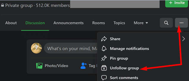 unfollow-facebook-group