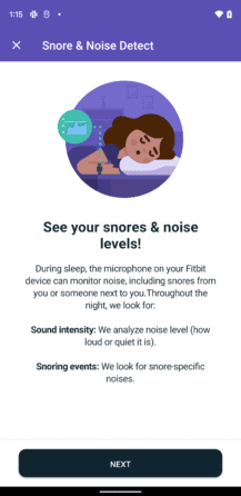 Fitbit いびき検出 2