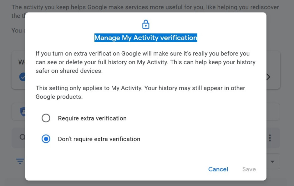 マイアクティビティを開くために追加の確認を要求することで、Googleのアクティビティ履歴をより安全にすることができます-誰かがGoogleサービスの使用をスパイしにくくすることができます