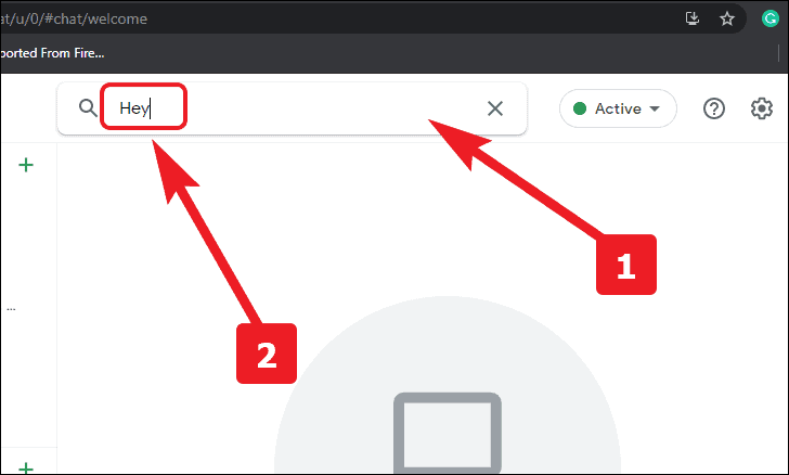 dekstopでGoogleチャットを検索