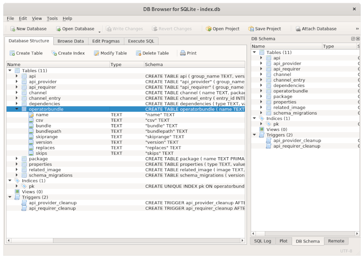 Linux上のSqliteブラウザ