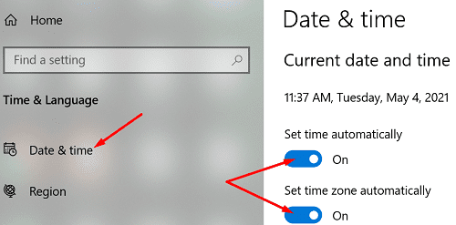 set-date-and-time-automatically-windows-10