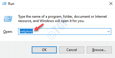 Run Command Netplwiz Ok