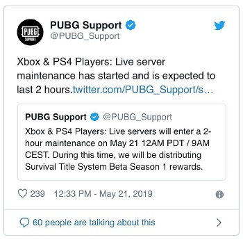 6 月 10 日 ダウンタイムが始まります Pubg がダウンして Xbox Ps4 または Pc で動作しない Pubg サーバーのステータスとその他の情報はこちら Ja Atsit