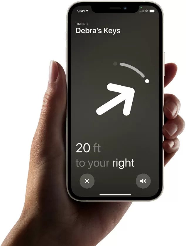 AirTagでのU1チップ精度の検索