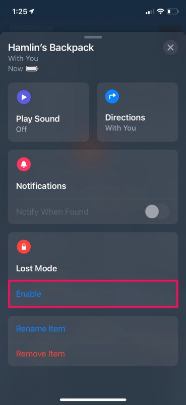 AirTagをロストモードにする方法
