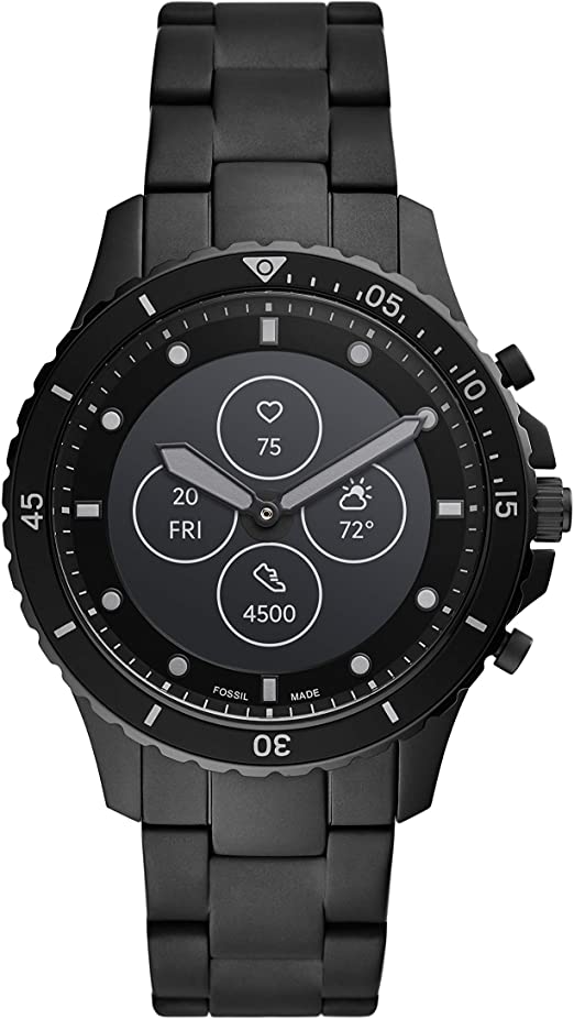 Fossil Men's FB-01 Dive-Inspired Hybrid Smartwatch HR with Always-On Readout Display, Heart Rate, Activity Tracking, Smartphone Notifications, Message