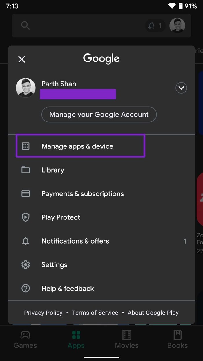 GooglePlayストアでアプリを管理する