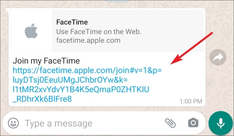 androidのfacetimeリンクをクリックしてください