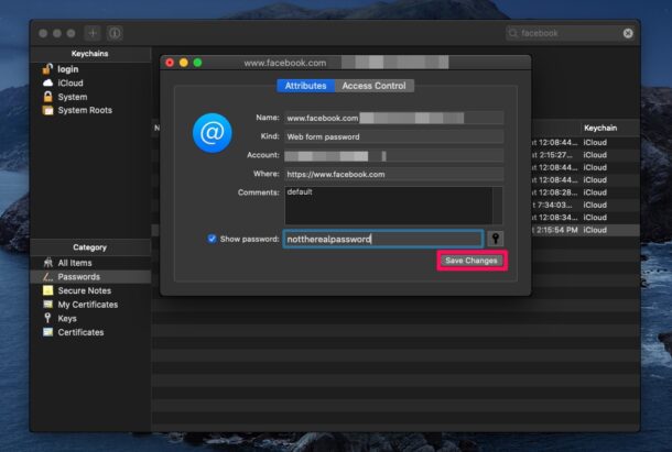キーチェーン アクセスを使用して Mac で保存したパスワードを編集する方法