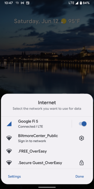 Android12インターネットトグル
