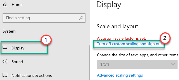 Display Turn Off Custom Scaling Min