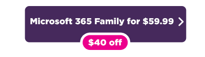 Microsoft365ファミリー$ 40オフボタン