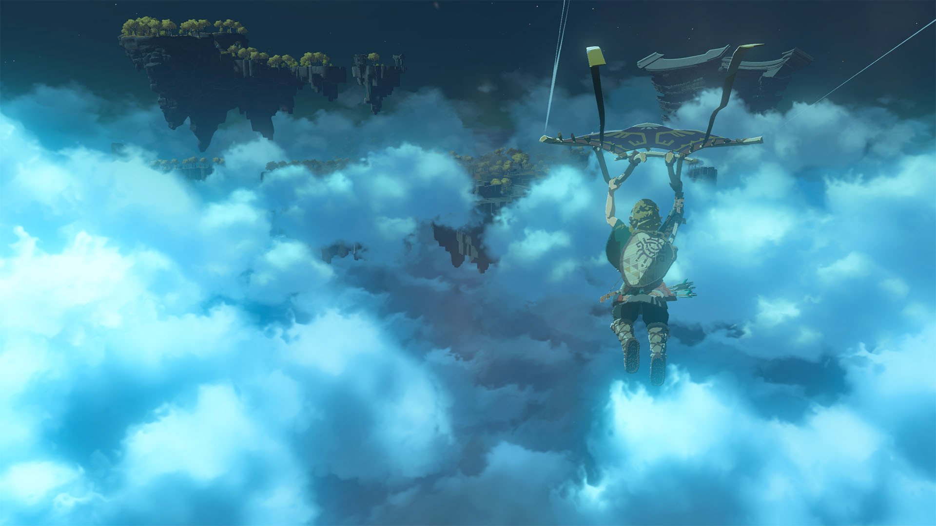 Breath of the Wild2の空に浮かぶリンク